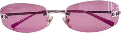 Vintage Chanel Pink Rimless Sunglasses