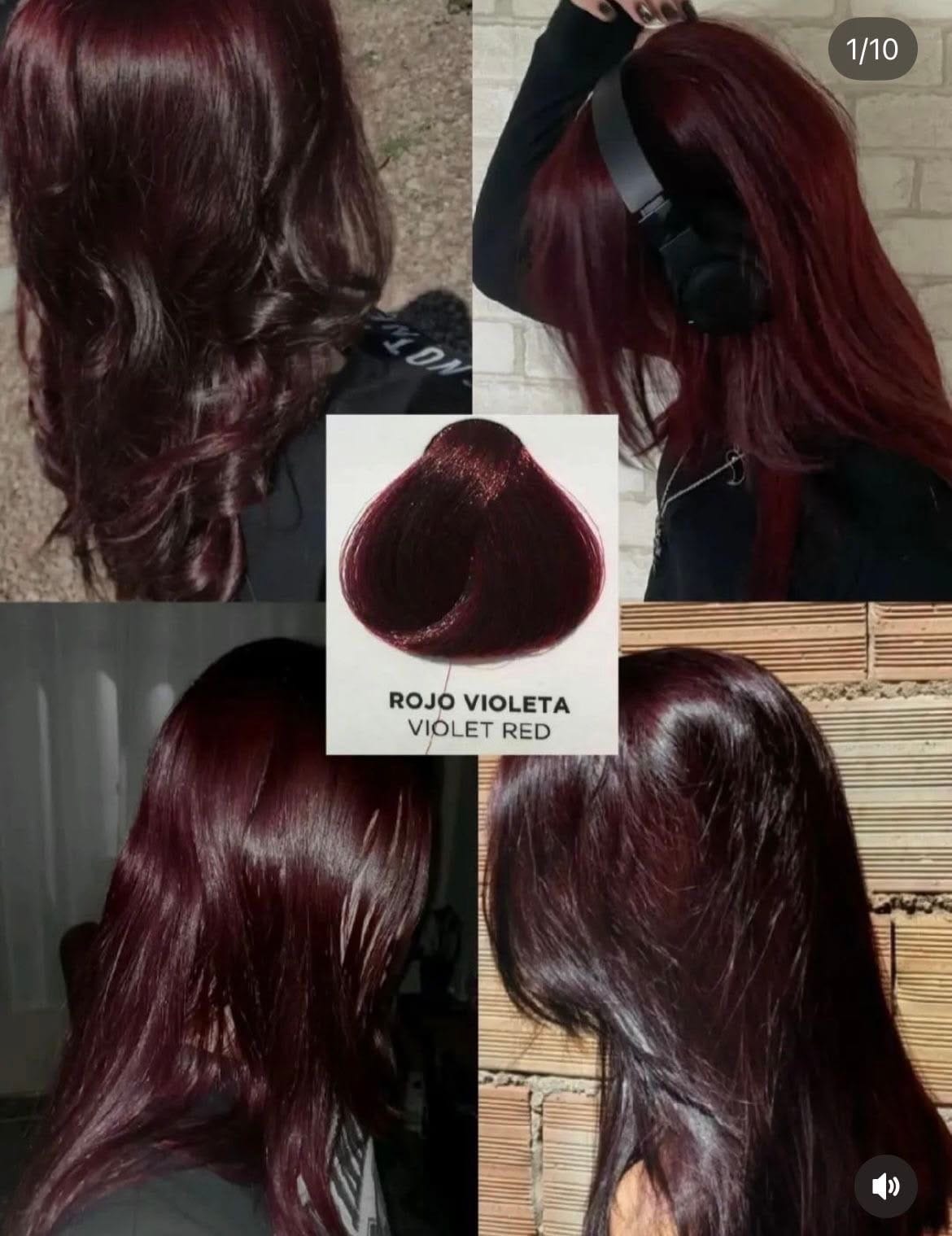 dark red hair.