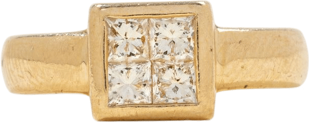 Four Stone Princess Cut Diamond Ring