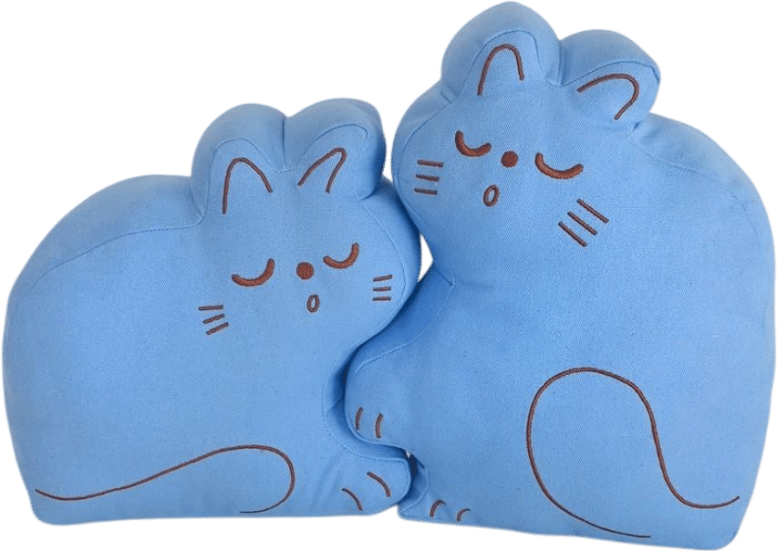 "Perfect Nap" Cat Throw Pillow Set