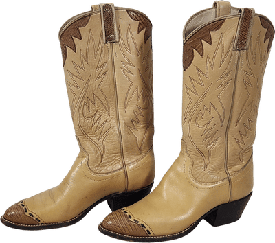 Vintage Lizard Toe Western Boots