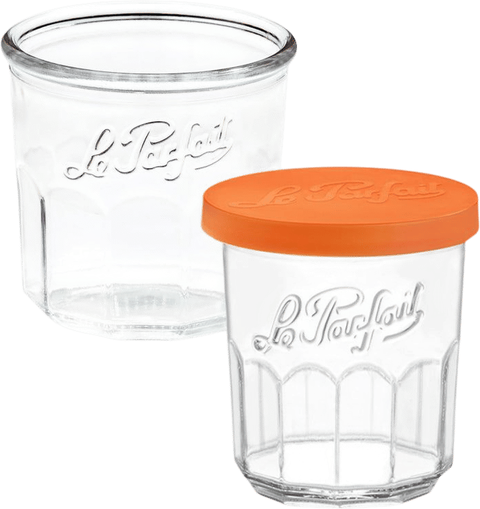 Le Parfait Jam Pots with Orange Lids