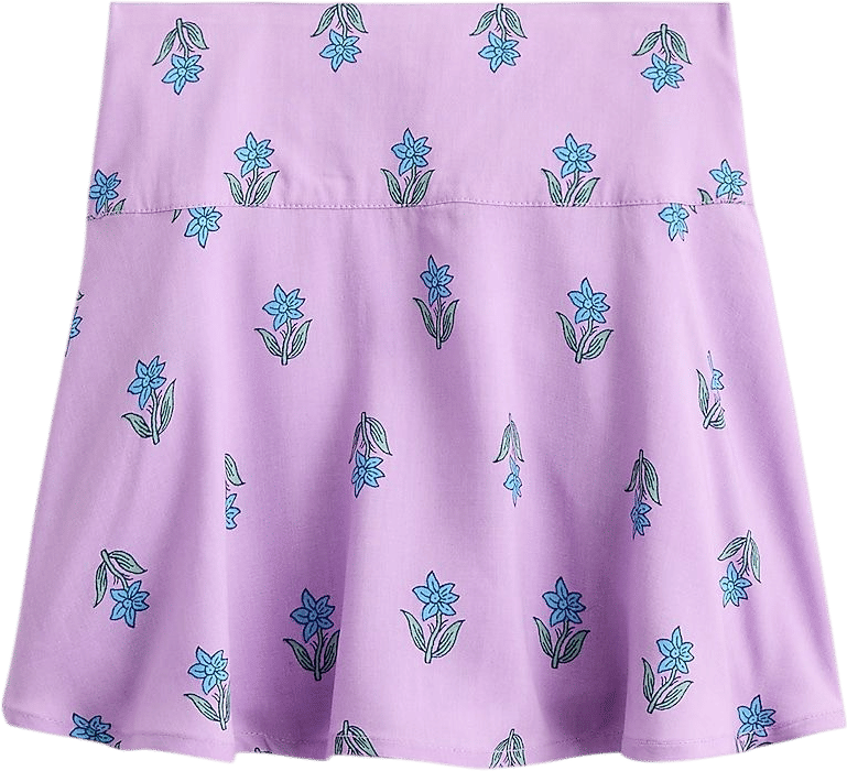 Girls' Block-Print Skort