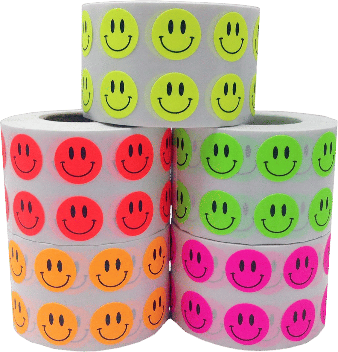 So Many Neon Smiley Stickers