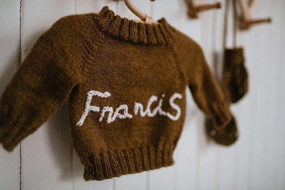 Hand-Knit Baby Sweater