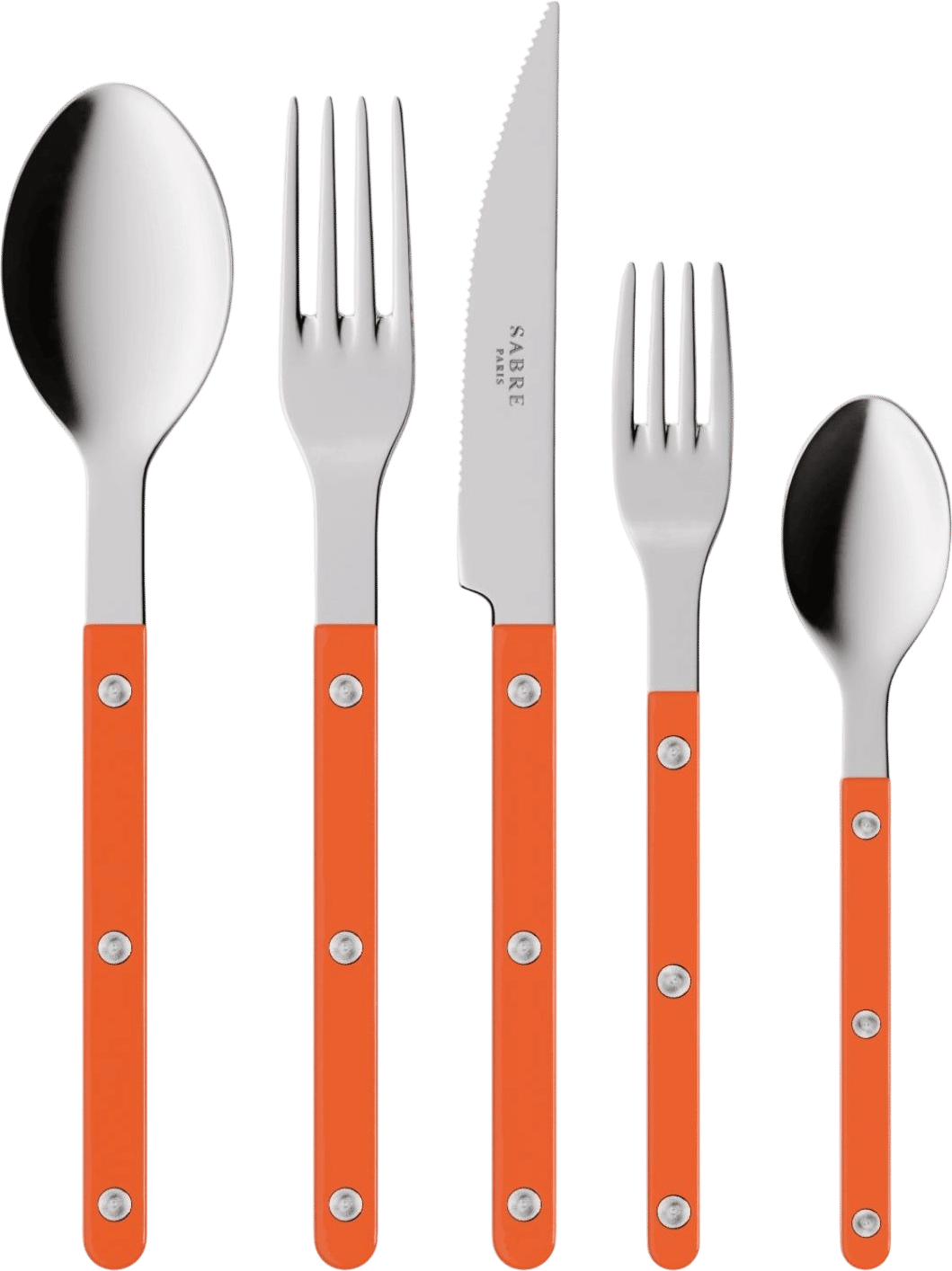Sabre Paris Bistrot Solid Orange Cutlery Set