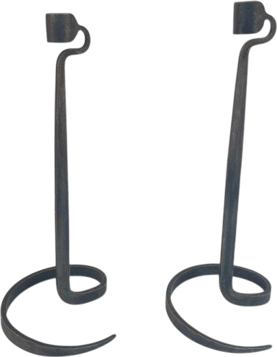 L. Cloutier 1981 Wrought Iron Brutalist Spiral Taper Candle Holders Pair 11" - Etsy