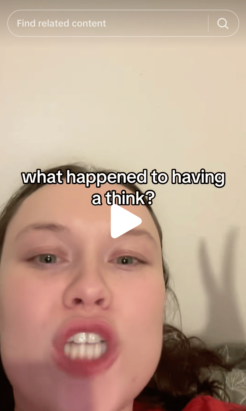 What happened to having a think?