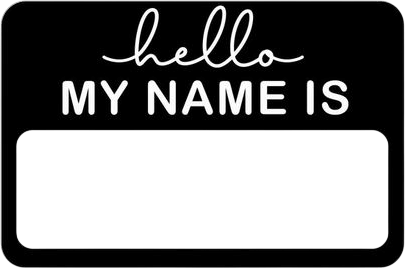 name tags with a prompt