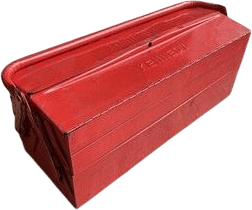 Vintage Kennedy 5-Tray Metal Tool Box Red