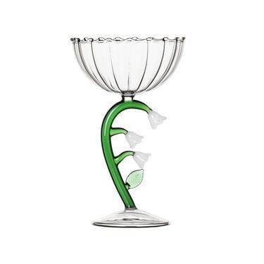Rosenthal Champagne Bowl Optic With White Flower