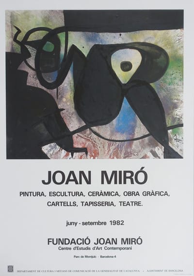 1982 Joan Miró Barcelona Exhibition Poster