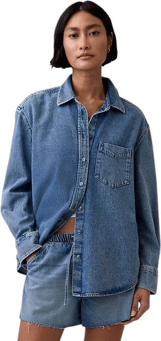 UltraSoft Denim Oversized Shirt