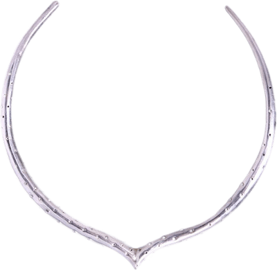 Sterling Silver Modernist Choker Necklace