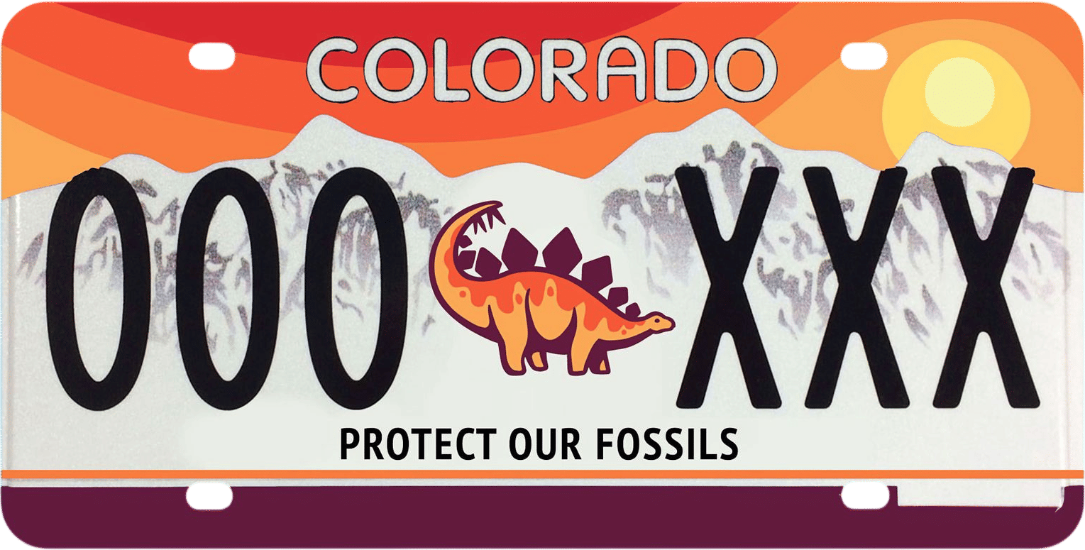 colorado lesbian dino license plate