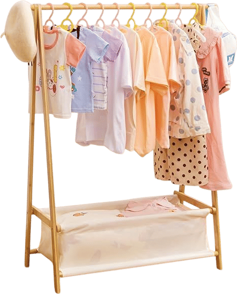 Wooden Dress-Up Clothing Rack