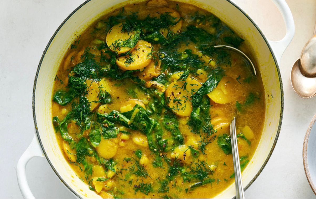 Andy Baraghani’s Golden Potato and Greens Soup Recipe
