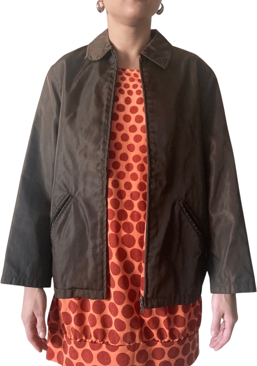 Prada Women's Brown and Khaki Jacket