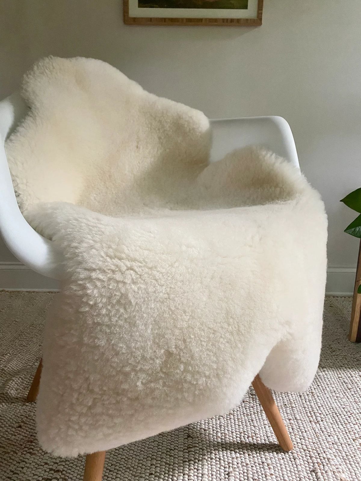 East Perry Short Fur Ivory Sheepskin
