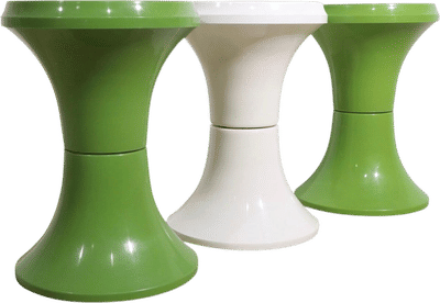 1970s Plastic Hourglass Stools