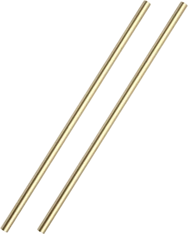 Eowpower 2 Pieces 3/16 inch x 6 inches Copper Round Rod Brass for Knife Pin Stock, Metal Craft Working Hobbies