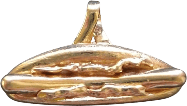 vintage 14k hot dog pendant