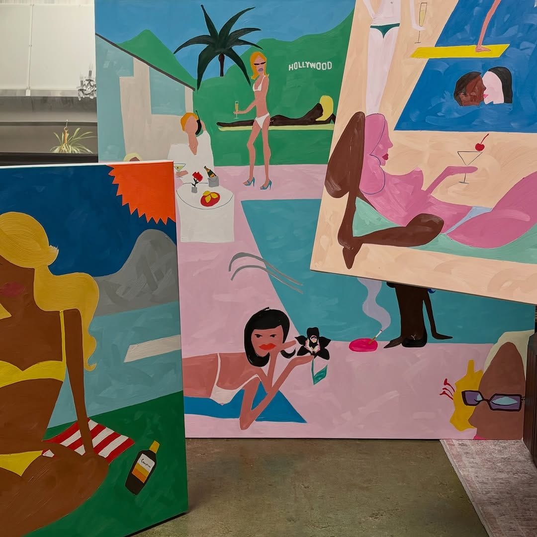 Hayley Axelrad Pool Paintings