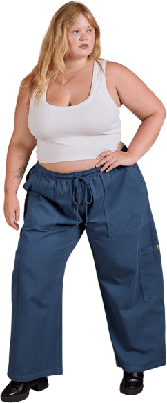 Drop Pocket Cargo Pants - French Blue