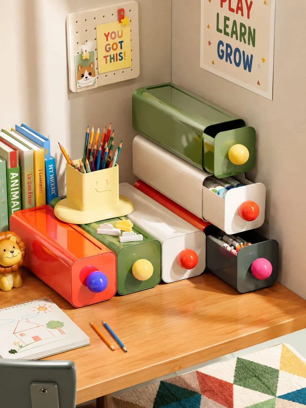 Modular Desk Storage Boxes