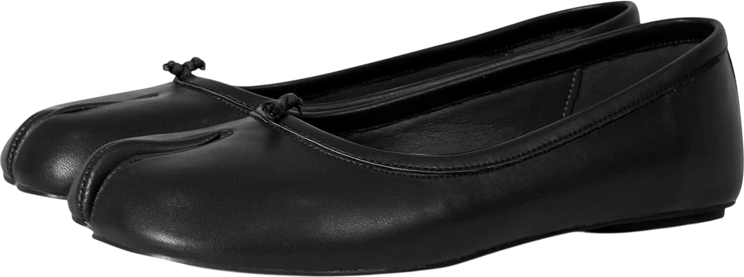 Black Tabi Ballet Flats