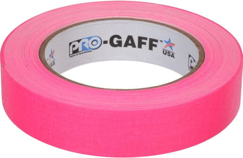 ProTapes Pro Gaff Adhesive Tape (1" x 25 yd, Fluorescent Pink)