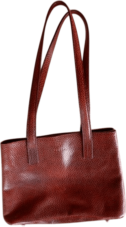 Vintage Furla Pebbled Leather Shoulder Bag Rust