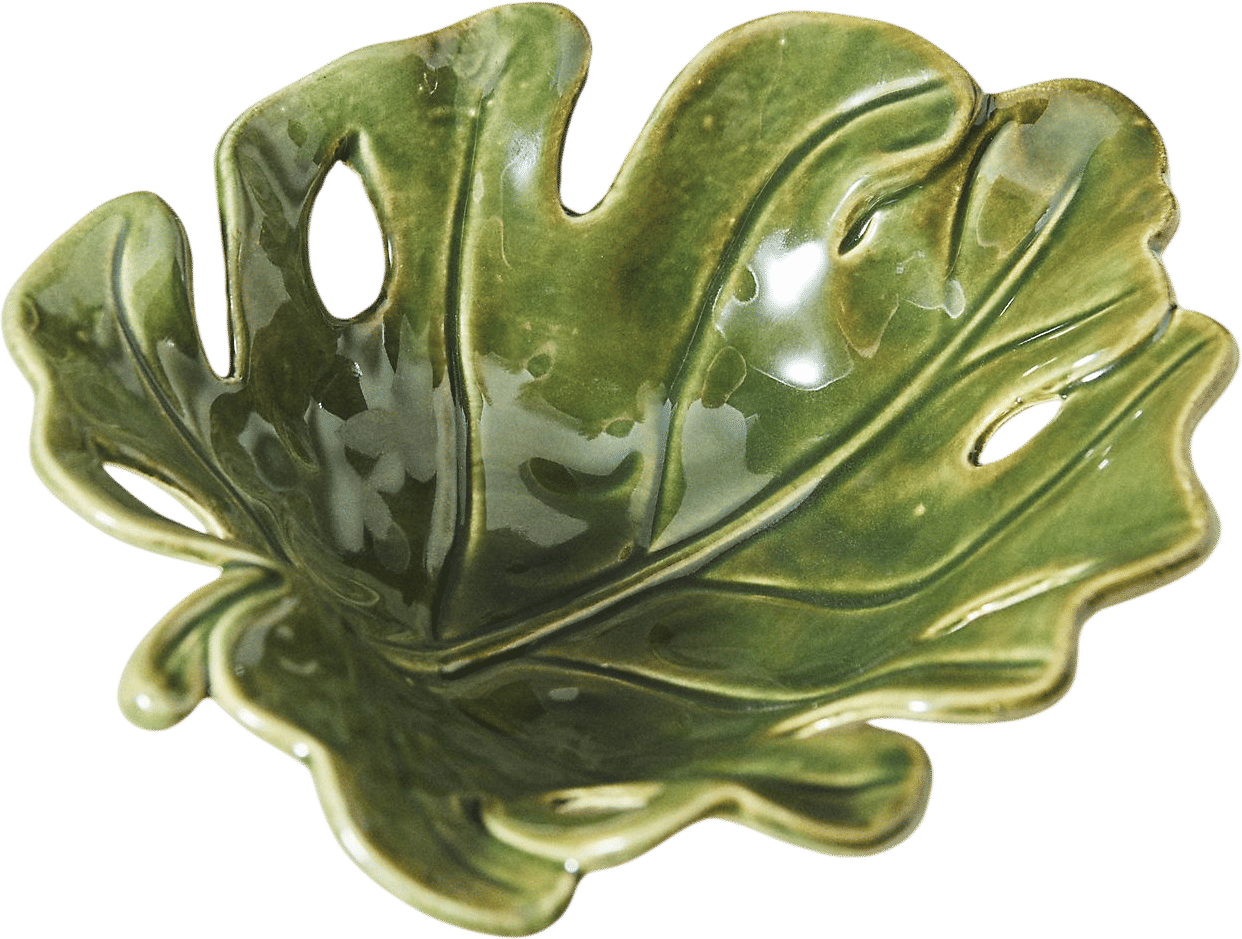 Monstera Stoneware Trinket Dish