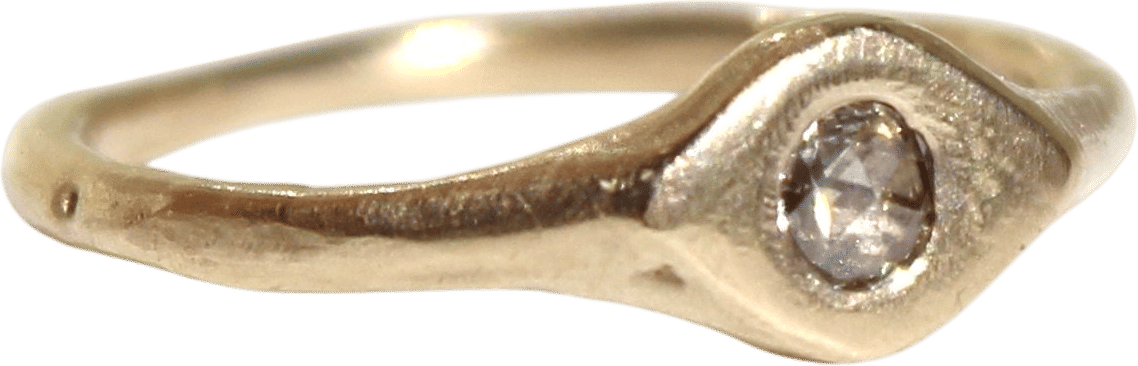 Diamond Eye Signet Ring