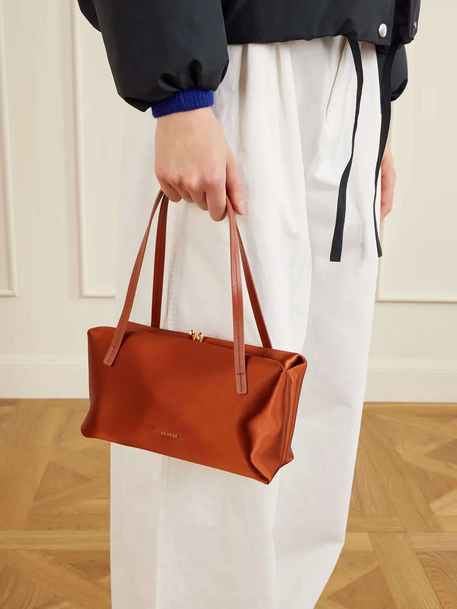 Jil Sander Goji Pillow Satin Shoulder Bag
