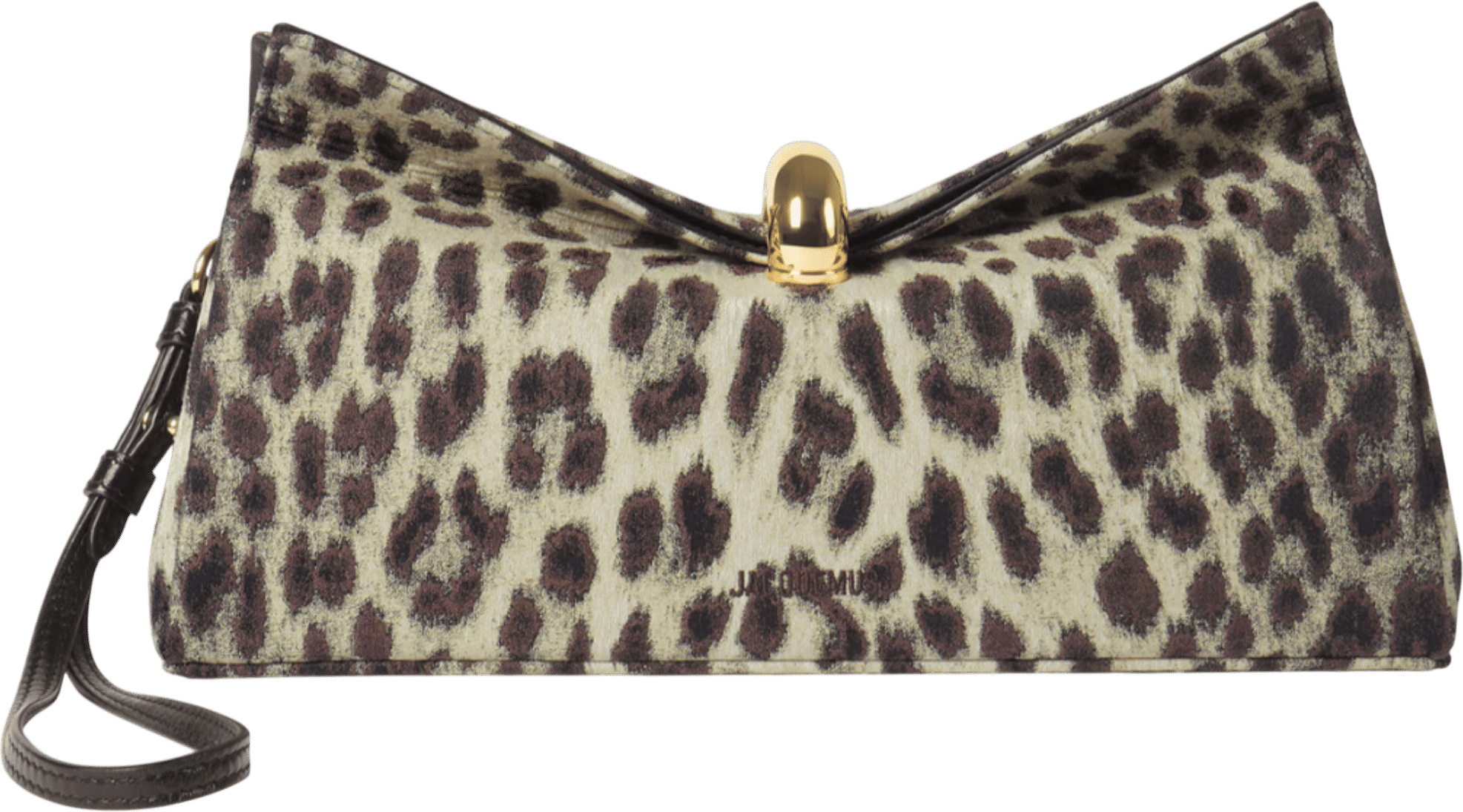 The Valérie clutch in Leopard Beige/Black - jacquemus
