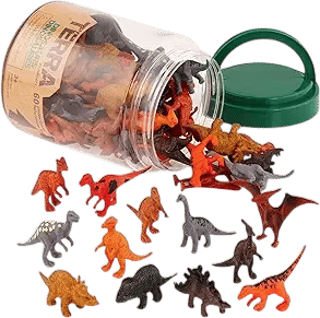 A Large Quantity of Tiny Plastic Dinosaurs