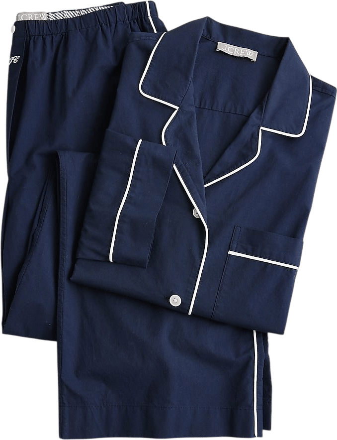 Classic pajama pant set in end-on-end cotton