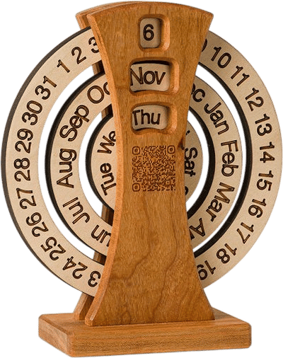 History Everyday Interactive QR Wood Calendar