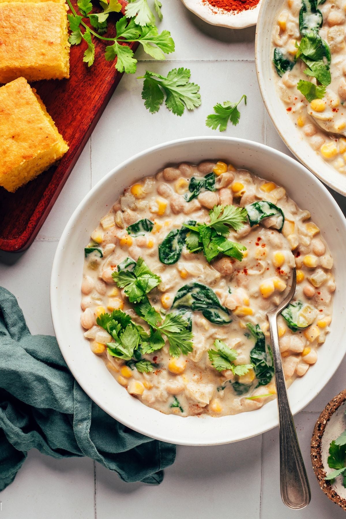 Creamy Vegan White Bean Chili Recipe