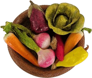 Vintage Mexican Folk Art Paper Mache Vegetables