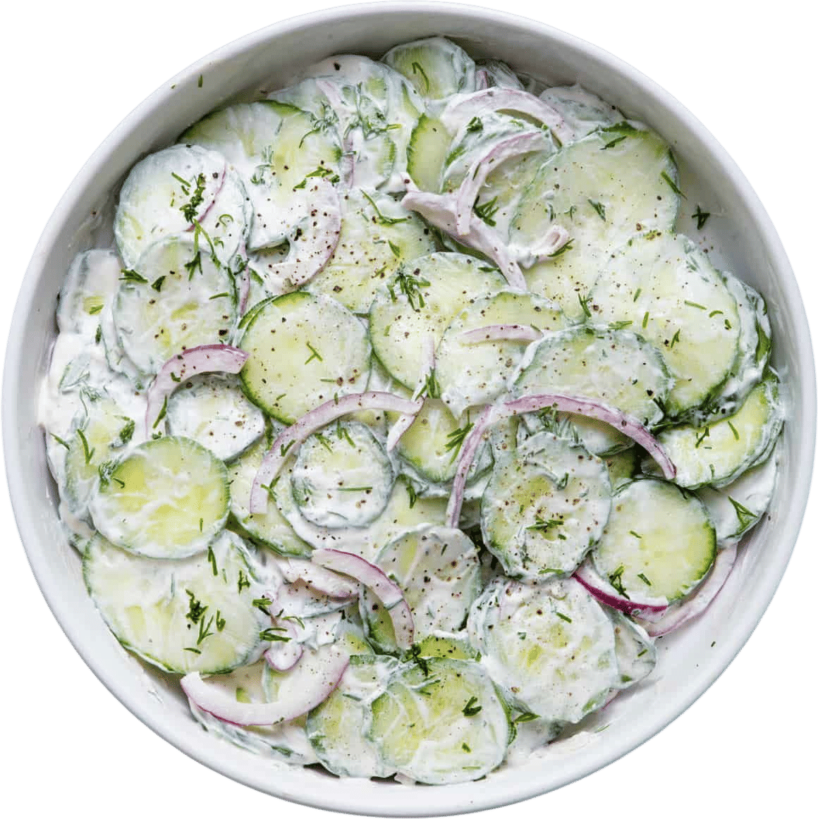 Cucumber Salad with Sour Cream and Dill