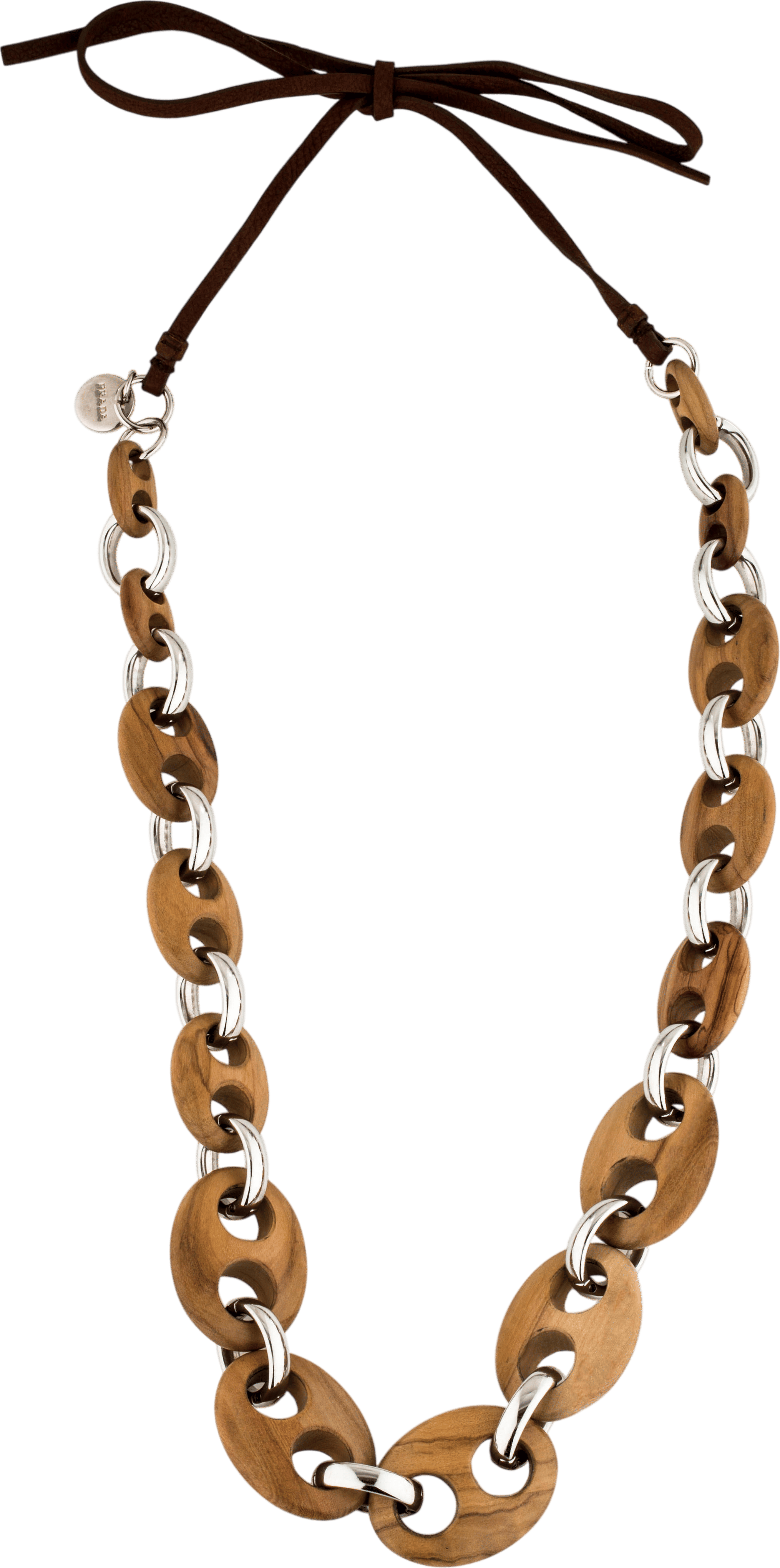 Wood & Leather Mariner Link Necklace
