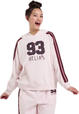dELiA*s Logo Graphic Pullover Sweatshirt - Light Pink