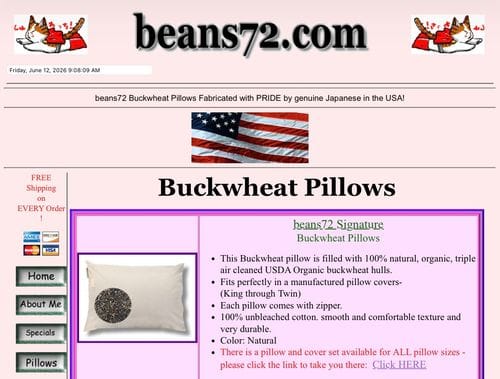 Buckwheat Hull Pillow