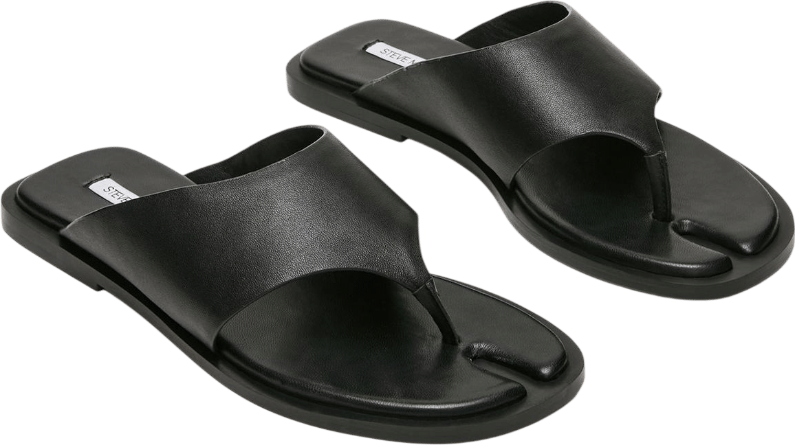 Steve Madden ILLIA Black Leather Tabi Sandal