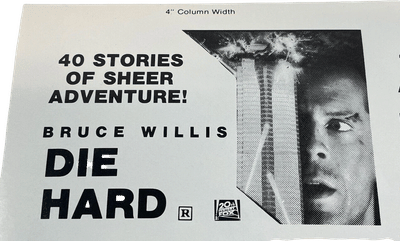 Die Hard Movie Mini Ad Sheet
