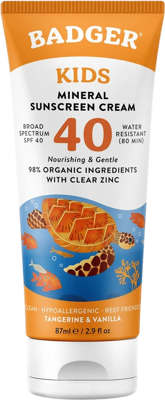 Badger Balm Kids Mineral Sunscreen Cream - SPF 40 | Grove Collaborative