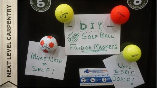 Make Golf Ball Fridge/Toolbox Magnets