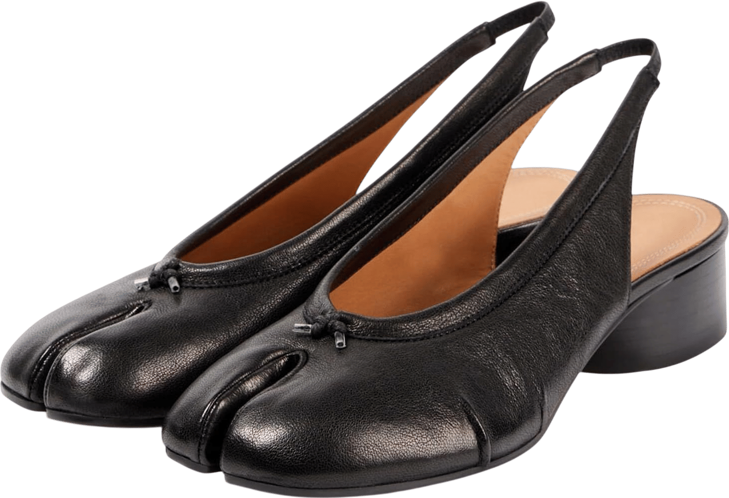 Split Toe Slingback Heels